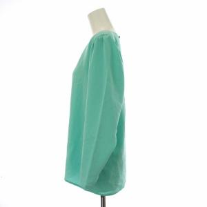 YVES SAINT LAURENT ヴィンテージ カットソー ブラウス シャツ 長袖 クルーネック M 青 ブルー
