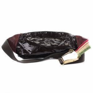 Orobianco ボディバック ウエストポーチ エナメル 茶 ブラウン ダークブラウン