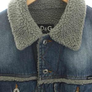 DOLCE&GABBANA D＆G Gジャン ジージャン デニムジャケット ボア M インディゴ