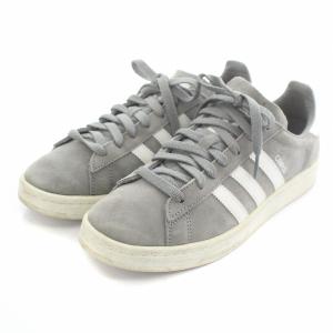 adidas bz0085 CAMPUS GRY スニーカー シューズ ローカット ロゴ US8 グレー ホワイト