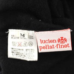 lucien pellat finet カーディガン カシミヤ100% ニット スカル スワロフスキー 刺繍 M 黒 ブラック