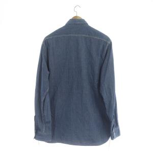 SUGAR CANE ワークシャツ デニム 長袖 ストライプ L 紺 ネイビー