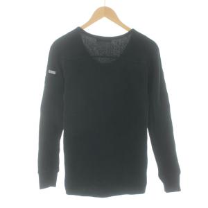 RUDE GALLERY ロンT カットソー Vネック サーマル ワッフル 4 L 黒 ブラック