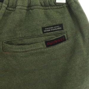 GRAMiCCi DENIM DUNGAREE インレイ裏ボーダー GRAMICCI イージー パンツ スウェット 近年モデル 01 カーキ
