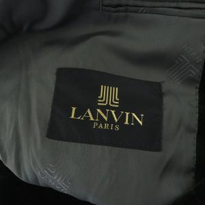 LANVIN テーラードジャケット ベロア 総裏地 シングル 2B ダークグリーン