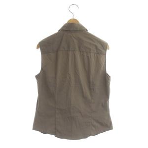 PRADA シャツ ノースリーブ ストレッチ 42 ベージュ