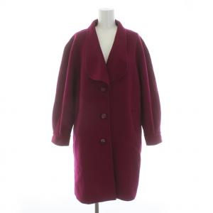 コート ミドル カシミヤ ウール ヴィンテージ 9 M 赤 レッド