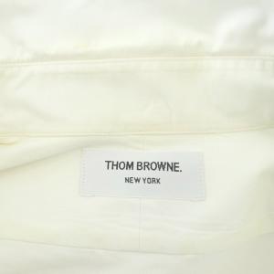 THOM BROWNE ボタンダウンシャツ 長袖 オックスフォード トリコロール 1 白 ホワイト