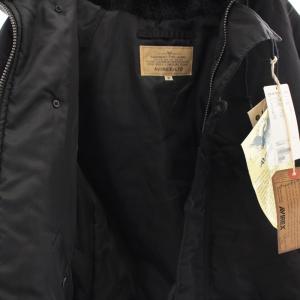 AVIREX アローズ別注 N-2B ジャケット フライトジャケット  ファー フード タグ付き M ブラック