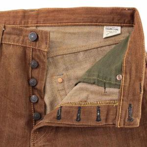 SUGAR CANE デニムパンツ ジーンズ ボタンフライ ストレート ブラウン