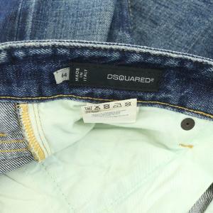 DSQUARED2 パンツ デニム ジーンズ ボタンフライ テーパード ダメージ加工 44 青 ブルー