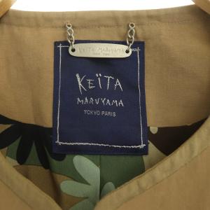 KEITA MARUYAMA ノーカラージャケット ミリタリー 金ボタン 2 ベージュ