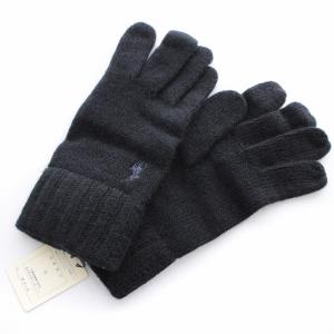 手袋 グローブ カシミヤ ウール 紺 ネイビー