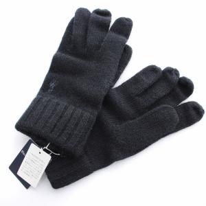 POLO RALPH LAUREN 手袋 グローブ カシミヤ ウール 紺 ネイビー