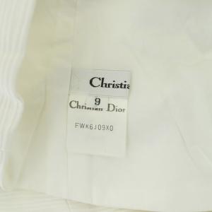 Christian Dior ジャケット ブラウス 半袖 フレンチスリーブ レース 切替 9 白 ホワイト
