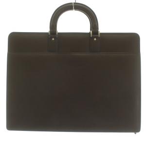 LANVIN COLLECTION コレクション ブリーフケース ビジネスバッグ シルバー金具 ロゴ 茶 ブラウン