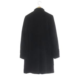 EMPORIO ARMANI チェスターコート ロング ダブル ウールカシミヤ混 イタリア製 アウター 40 黒 ブラック