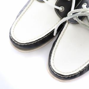 REGAL デッキシューズ ボートシューズ レザー 24.5cm 白 ホワイト 黒 ブラック