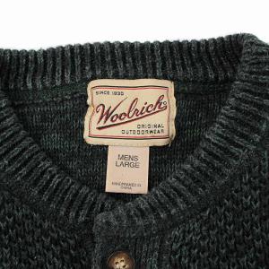 WOOLRICH ニット セーター 長袖 ヘンリーネック 90’S 90年代 ヴィンテージ L 緑 グリーン