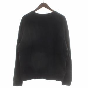 MSGM イタリア製 スウェット トレーナー 長袖 プルオーバー 裏起毛 ロゴ プリント M 黒 ブラック 2540MM68