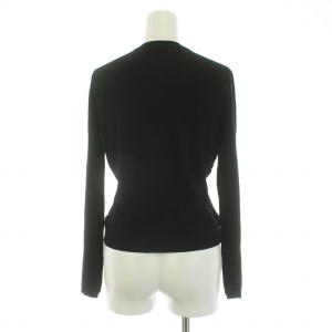 EPOCA 18SS ニット カーディガン ラウンドネック ジップアップ 薄手 40 S 黒 ブラック