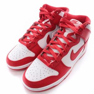 NIKE Dunk High Championship White and Red スニーカー US7.5 赤
