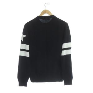 GIVENCHY 2016SS Star sweater ニット 長袖 スターライン メッシュ ワッペン ブラック