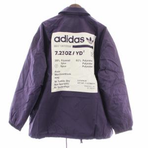 adidas ジャケット コーチジャケット ナイロン バックプリント 総裏地 O LL 紫 パープル