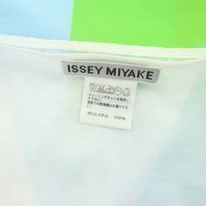 ISSEY MIYAKE ブラウス 五分袖 ポンチョ シフォン プルオーバー 2 マルチカラー