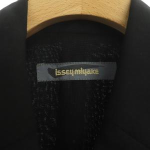 ISSEY MIYAKE 80s 筆タグ テーラードジャケット ダブル 裾フレア 黒