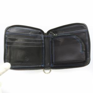 GLENROYAL HANDMADE IN SCOTLAND 財布 二つ折り ラウンドファスナー レザー 黒 ブラック