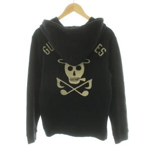 WACKO MARIA パーカー スウェット ジップアップ 長袖 スカル バックプリント L 黒 ブラック