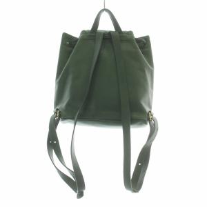 Longchamp リュックサック バックパック 巾着 レザー 緑 グリーン