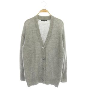 21AW カーディガン ニット 長袖 モヘア混 Vネック 32 グレー