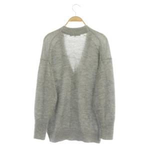 23区 21AW カーディガン ニット 長袖 モヘア混 Vネック 32 グレー