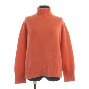 19AW ニット セーター 長袖 ハイネック カシミア混 32 オレンジ