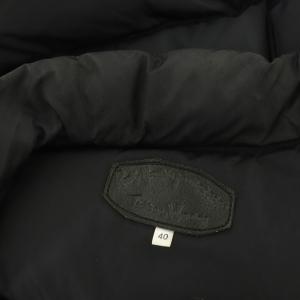 Rocky Mountain FeatherBed ダウンベスト レザー切替 スナップボタン 40 黒 ブラック