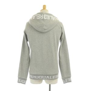 1PIU1UGUALE3 セットアップ スウェット ジップアップパーカー ジョガーパンツ ラインストーン ロゴ刺繍 L グレー