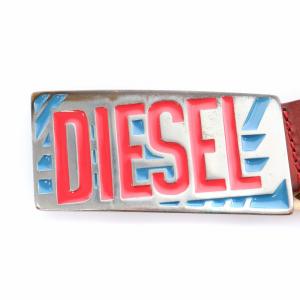 DIESEL ベルト バックル ロゴ 赤 レッド