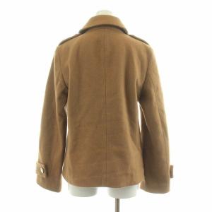 Lois CRAYON Pコート ピーコート ダブル 2B ウール 裏地総柄 国旗柄 M 茶色 ブラウン 14001808