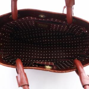 FURLA トートバッグ 型押し レザー 赤 レッド ボルドー