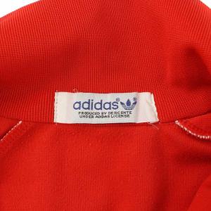 adidas 80s ヴィンテージ デサント製 トラックジャケット ジャージ ロゴ 赤 レッド