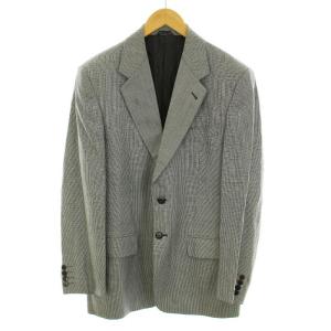 GIANNI VERSACE スーツ セットアップ 上下 テーラードジャケット パンツ ジップフライ 千鳥格子 千鳥柄 裏地刺繍総柄 ウール 絹 シルク混