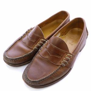 POLO RALPH LAUREN コインローファー 靴 シューズ レザー 9 26cm 茶 ブラウン