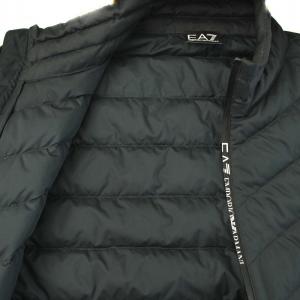 EMPORIO ARMANI EA7 ライトダウンジャケット ブルゾン ジップアップ ロゴ 黒 ブラック