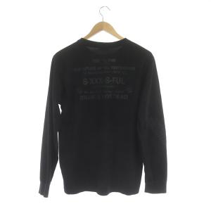 DIESEL 長袖カットソー ロンT プリント コットン M 黒 ブラック