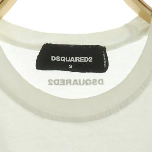 DSQUARED2 Tシャツ 半袖 ワッペン クルーネック コットン イタリア製 S 白 ホワイト