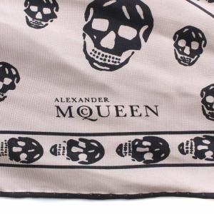 Alexander McQueen スカーフ スカル ドクロ シルク ピンク