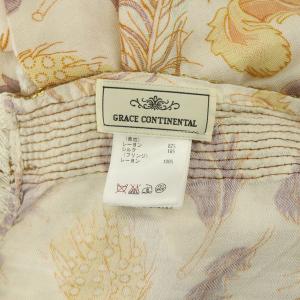 GRACE CONTINENTAL ストール 総柄 スパンコール フリンジ シルク混 F ベージュ