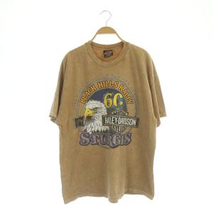 HARLEY DAVIDSON 60周年記念 90s ヴィンテージ Tシャツ 半袖 プリント イーグル USA製 XL 茶 ブラウン